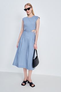 Платье женское Finn Flare FSE110126 голубое XL