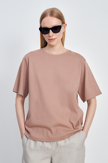 Футболка женская Finn Flare BAS-100166 коричневая S