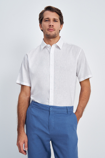 Рубашка мужская Finn Flare FSE210111 белая 2XL