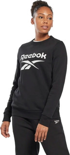 Свитшот женский Reebok Identity Big Logo Fleece Crew Sweatshirt черный XS