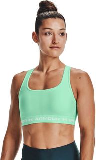 Топ женский Under Armour Crossback Mid Bra зеленый XS