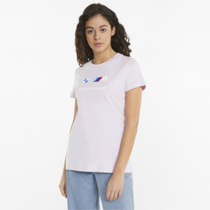 Футболка женская PUMA Bmw Mms Wmn Ess Logo Tee фиолетовая S