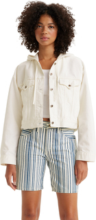 Джинсовая куртка женская Levis Women SilverTab Hooded Trucker Jacket белая S Levis®