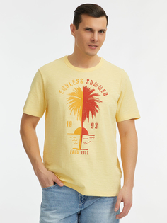 Футболка мужская oodji 5L641014I-1 желтая XS