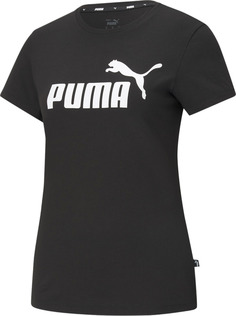 Футболка женская PUMA Ess Logo Tee черная XXS