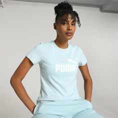 Футболка женская PUMA ESS Logo Tee (s) голубая XS