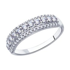 Кольцо из серебра р. 19,5 Diamant 94-110-01644-1, фианит