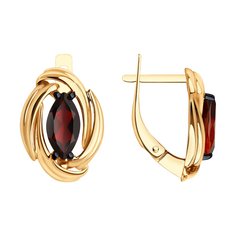 Серьги из красного золота Diamant 51-320-02475-3, гранат