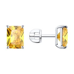 Серьги из серебра SOKOLOV 94026861, фианит