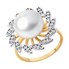 Кольцо из серебра р. 18,5 Diamant 93-310-01951-1, фианит/жемчуг культивированный