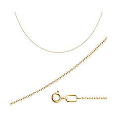 Цепочка из красного золота 40 см Diamant 51-180-50030-1,