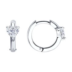 Серьги из серебра SOKOLOV 94026819, фианит