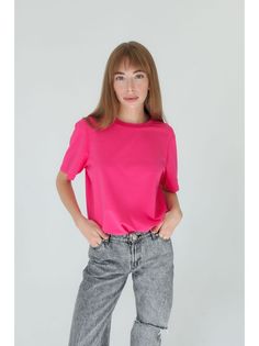 Футболка женская NoBrand TZ111 розовая 46 RU
