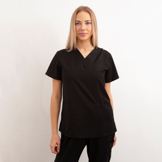 Блуза медицинская женская NoBrand TZ300 черная 40 RU