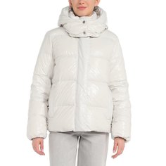 Пуховик женский Maison David MLY007 белый 2XL