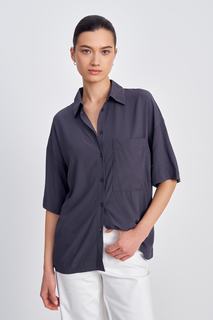 Рубашка женская Finn Flare BAS-10060 серая 3XL