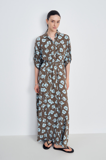Платье женское Finn Flare FSD110214 коричневое XL