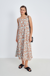 Платье женское Finn Flare FSE11004 коричневое M