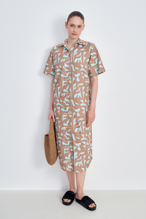 Платье женское Finn Flare FSE11005 коричневое L