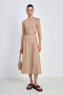 Платье женское Finn Flare FSE110126 коричневое L