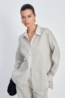 Рубашка женская Finn Flare FSE110249 серая XL
