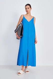 Платье женское Finn Flare FSE110262 голубое XL