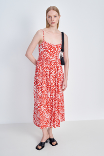 Платье женское Finn Flare FSE110276 красное 2XL