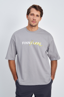 Футболка унисекс Finn Flare PBE91000P серая one size