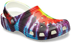 Шлепанцы унисекс Crocs Classic Tie Dye Graphic Clog разноцветные M10 US; W12 US