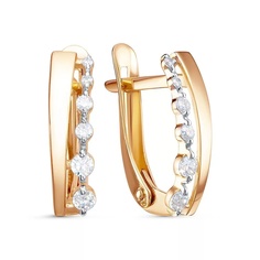 Серьги из красного золота 585Gold 302007388, фианит