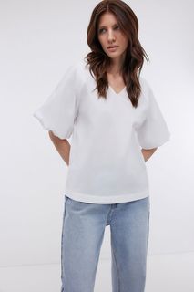 Блуза женская Baon B1924022 белая 2XL