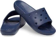 Шлепанцы унисекс Crocs Classic Slide синие M4 US; W6 US