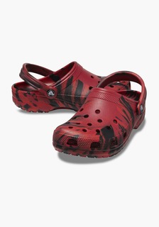 Шлепанцы унисекс Crocs Classic Marbled Clog красные M5 US; W7 US