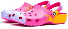 Шлепанцы унисекс Crocs ClassicOmbreClog Juc/Mlt розовые M8 US; W10 US