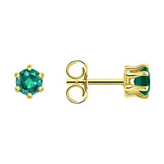 Серьги из желтого золота SOKOLOV 3020650-2, изумруд