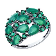 Кольцо из серебра р. 16,5 SOKOLOV 92014317, агат
