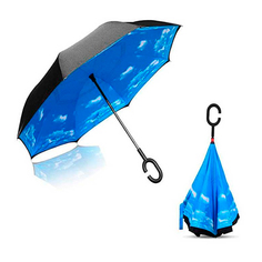 Зонт-трость женский механический UpBrella 781625/gt черный