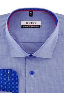 Рубашка мужская Greg 213/131/5577/Z/1p голубая 43