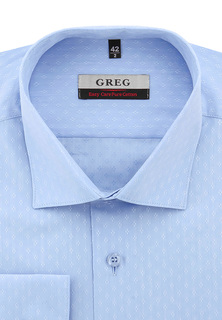 Рубашка мужская Greg 213/191/5154/Z_GB голубая 39