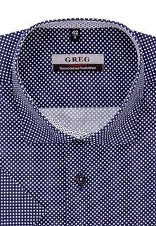Рубашка мужская Greg 223/107/06/Z/1 STRETCH синяя 38