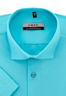 Рубашка мужская Greg 220/109/TUR/Z бирюзовая 38