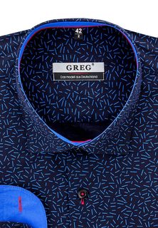 Рубашка мужская Greg 223/139/1302/Z/1 синяя 39