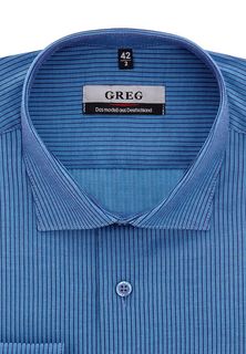 Рубашка мужская Greg 221/139/5589/Z синяя 44