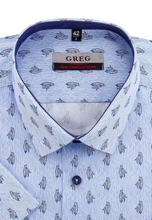Рубашка мужская Greg 223/201/202/ZS/C/1 голубая 40