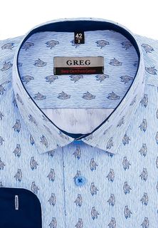 Рубашка мужская Greg 223/231/202/Z/1 голубая 40