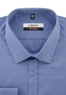 Рубашка мужская Greg 333/237/2449/ZV/P STRETCH серая 39