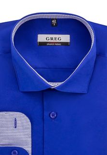 Рубашка мужская Greg 230/138/Z/1 STRETCH синяя 45