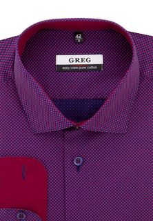 Рубашка мужская Greg 623/131/42345/Z/1_GB бордовая 38