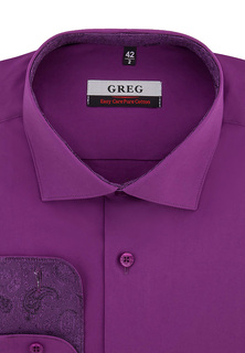 Рубашка мужская Greg 730/117/409/Z/1 STRETCH фиолетовая 40