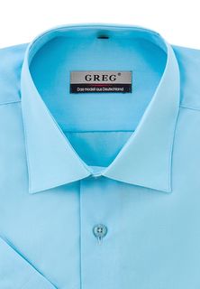 Рубашка мужская Greg Gb210/309/BL SKY бирюзовая 38